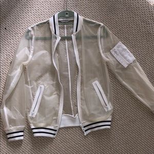 Clear top shop bomber jacket